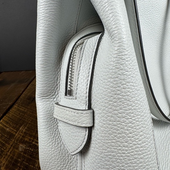 Kate Spade New York White Pebbled Leather Shoulder Bag Tote Purse - Picture 10 of 14